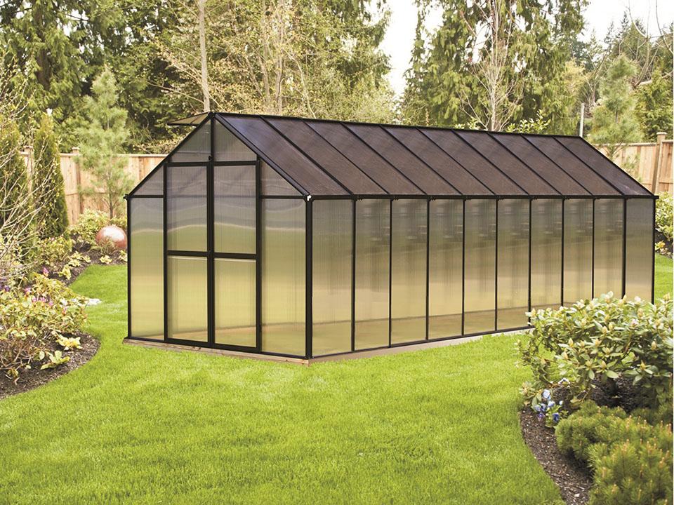Mont greenhouse on concrete foundation